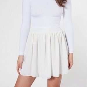 American Apparel white chiffon mini skater circle skirt - tumblr hipster indie